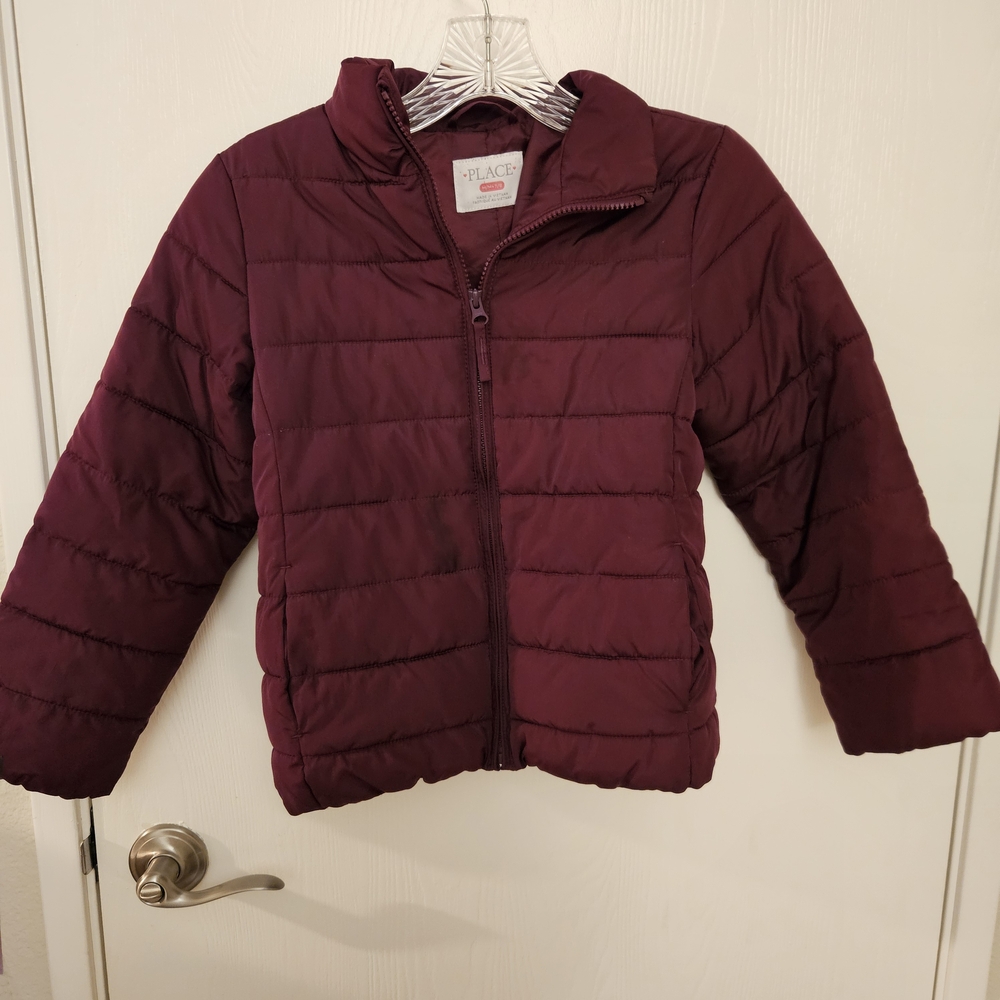 The Children's Place Burgundy Puffer Jacket